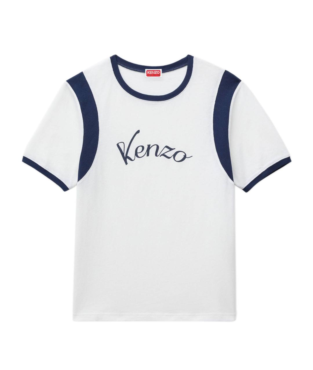 KENZO Белая хлопковая футболка, фото 1