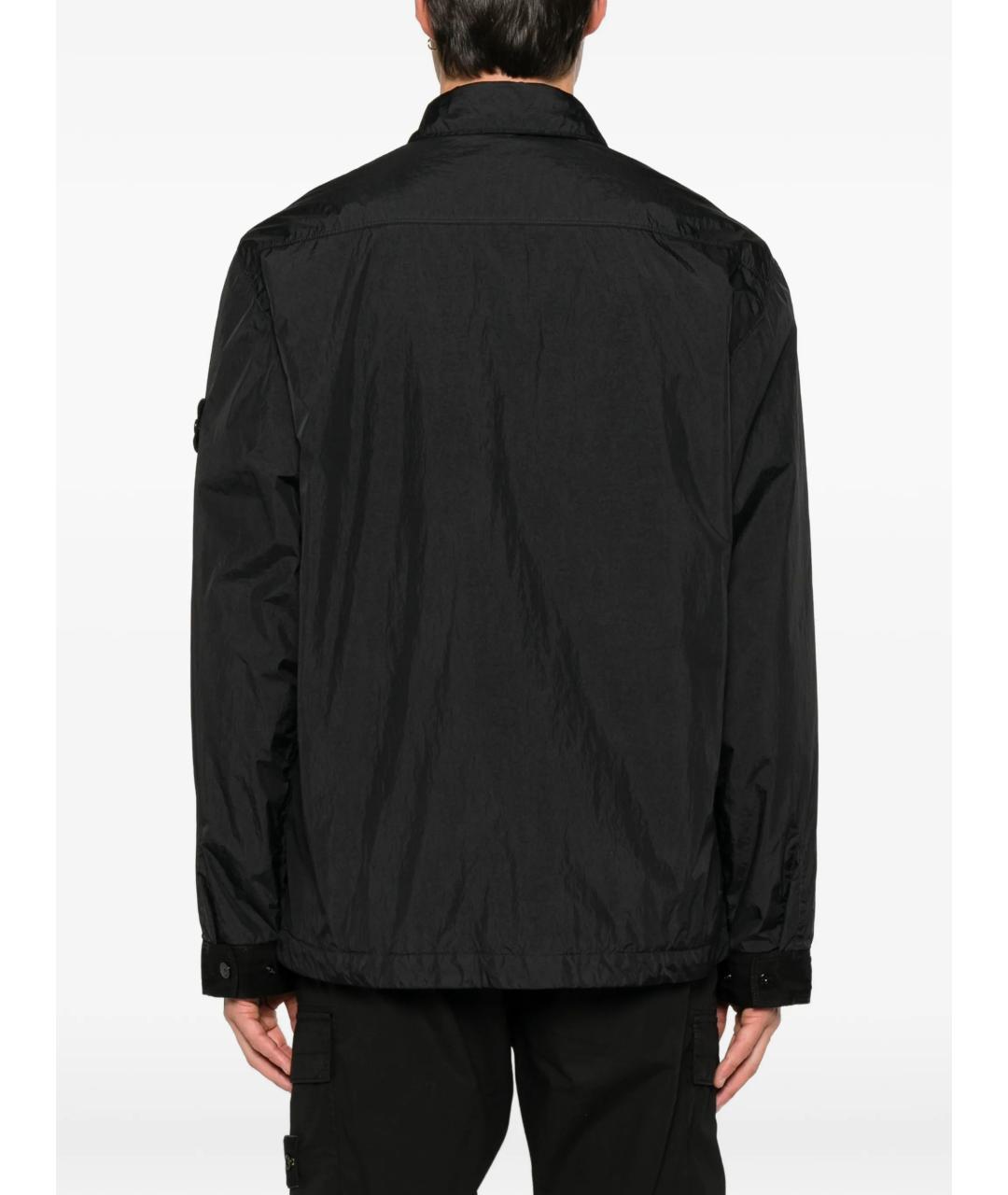 STONE ISLAND Черная полиамидовая куртка, фото 4