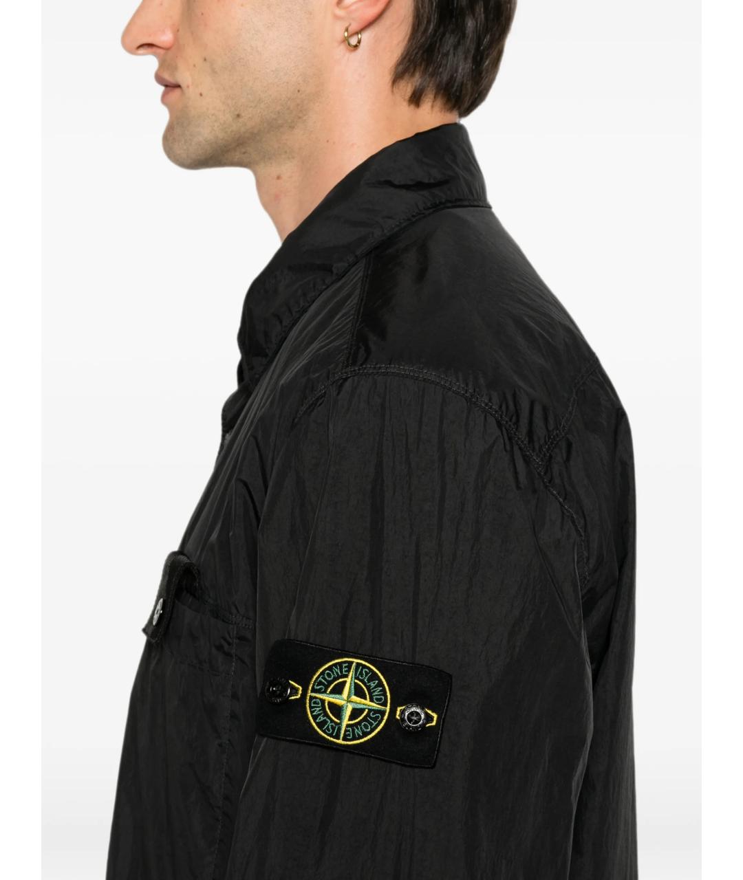 STONE ISLAND Черная полиамидовая куртка, фото 5
