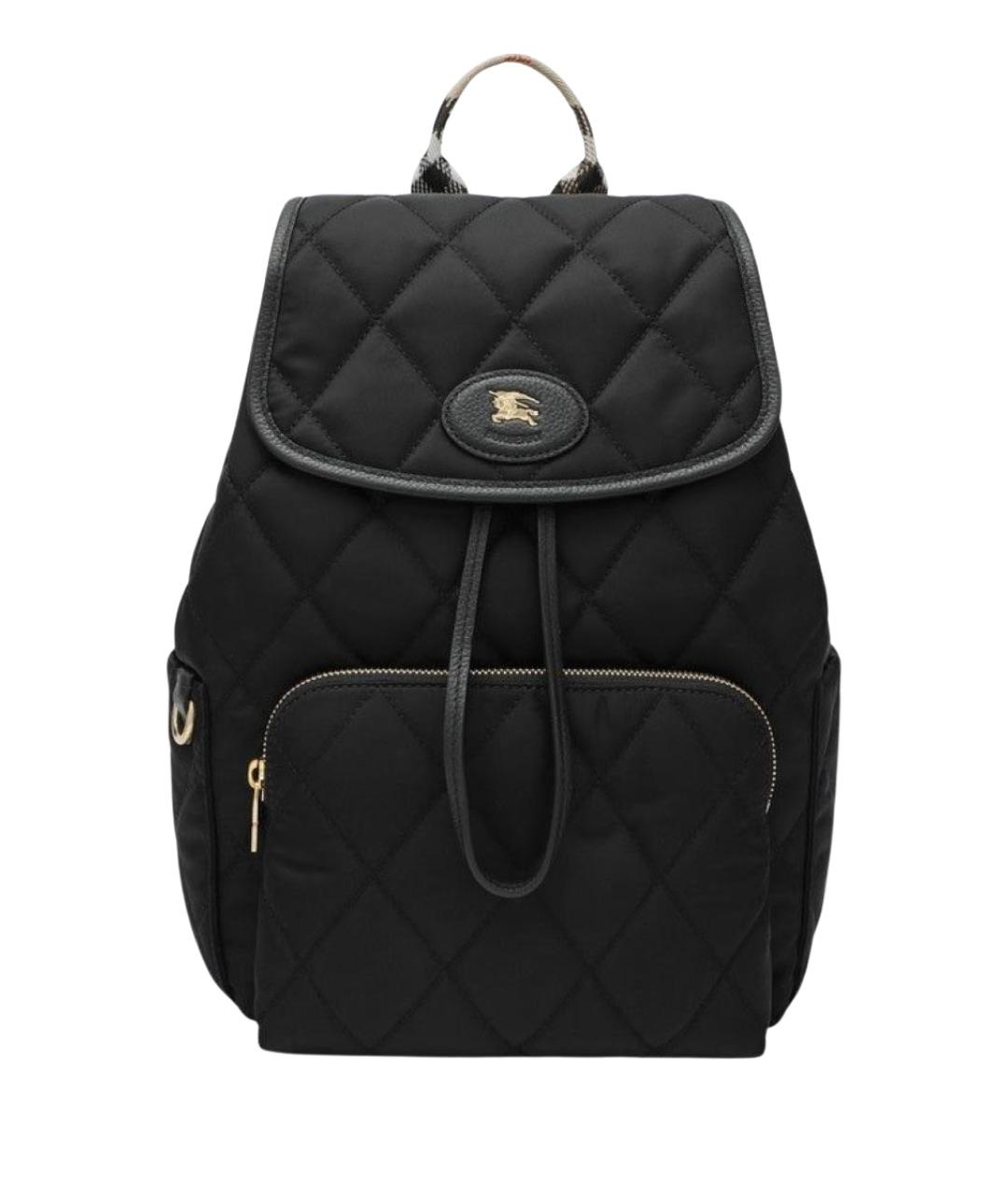 BURBERRY Черный нейлоновый рюкзак, фото 1