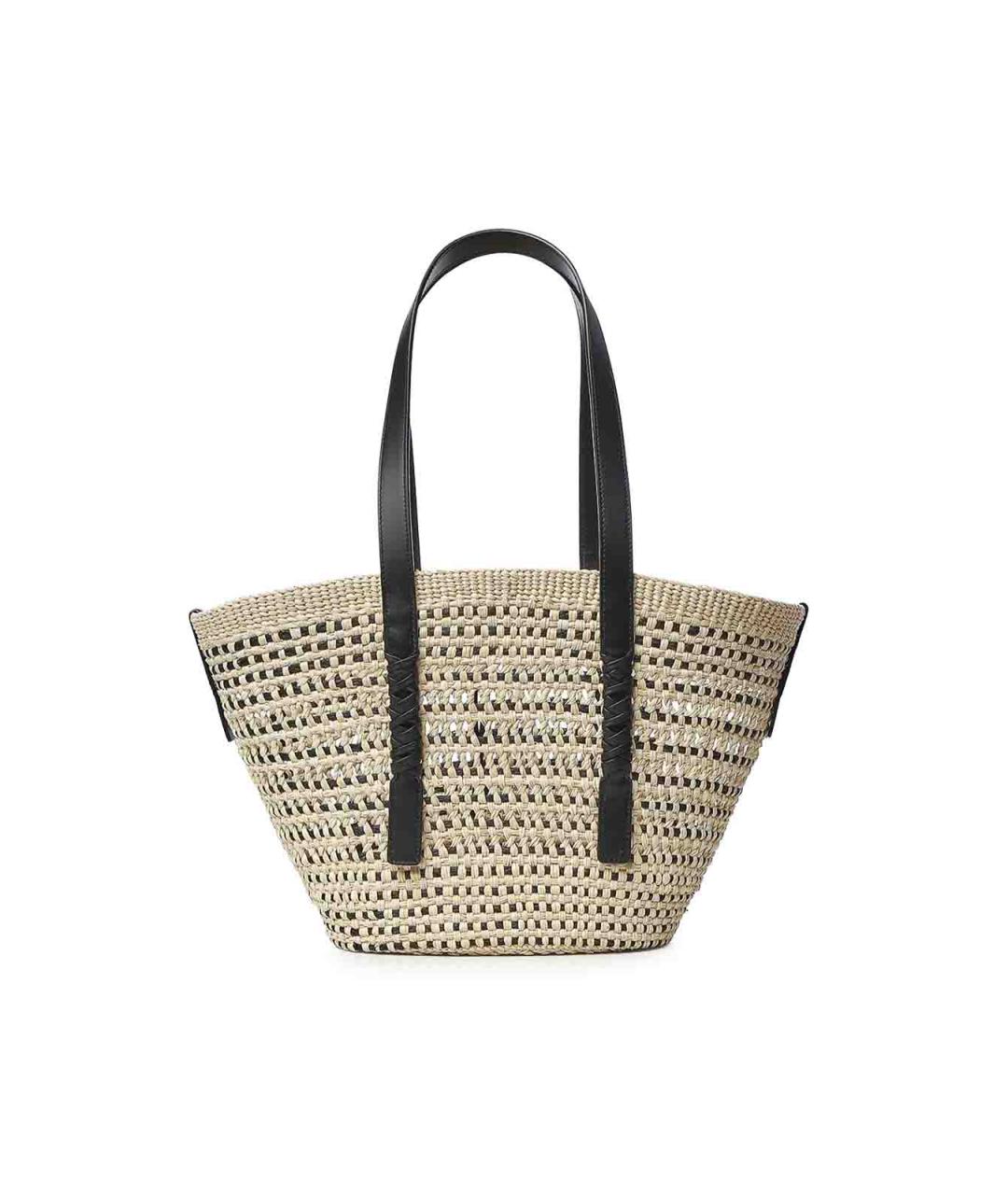 LOEWE Бежевая рафия сумка тоут, фото 2