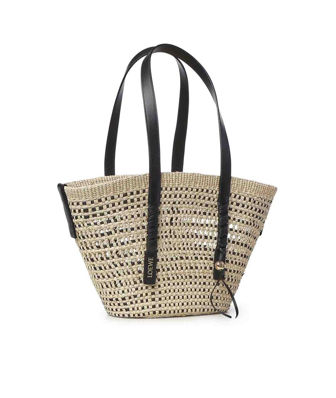 LOEWE Бежевая рафия сумка тоут, фото 4