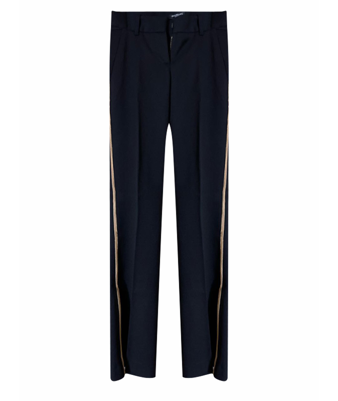BALMAIN Черные шерстяные брюки широкие, фото 1