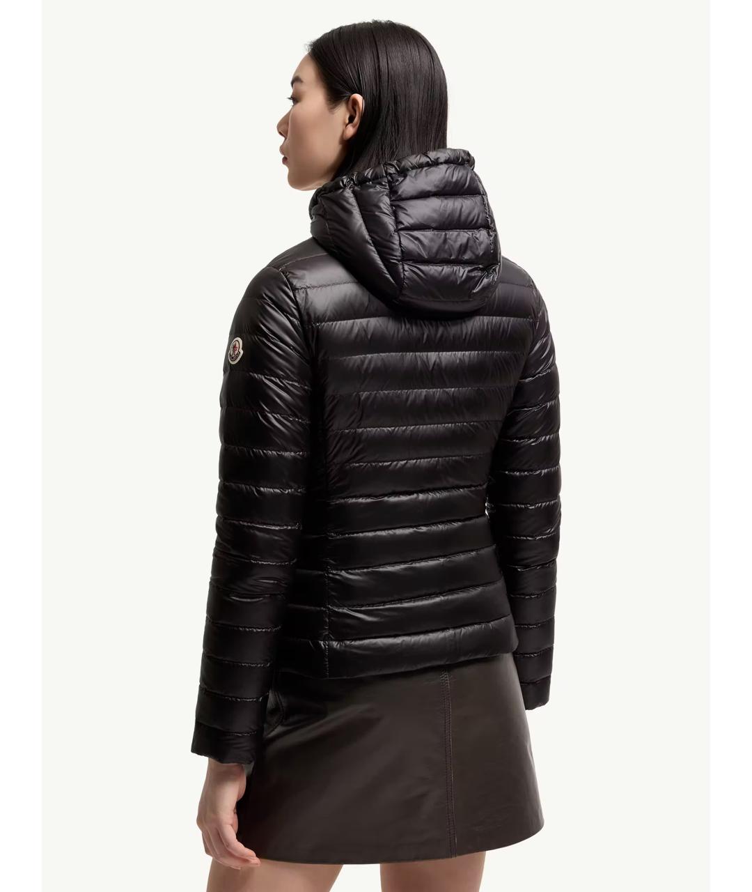 MONCLER Черный полиамидовый пуховик, фото 4