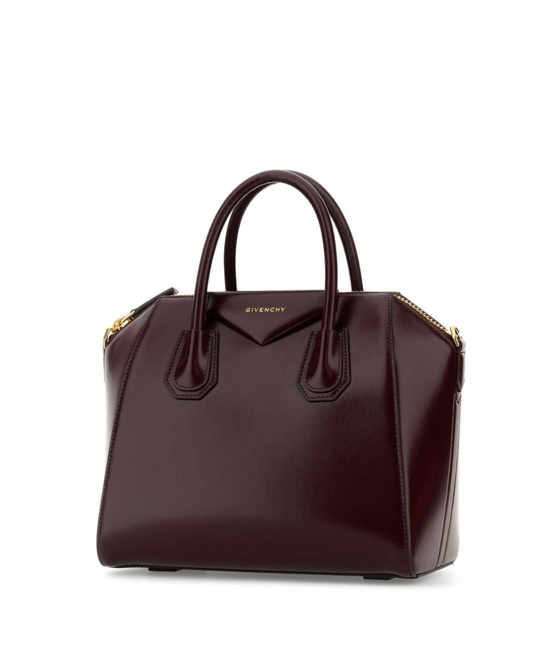 GIVENCHY Бордовая кожаная сумка тоут, фото 2