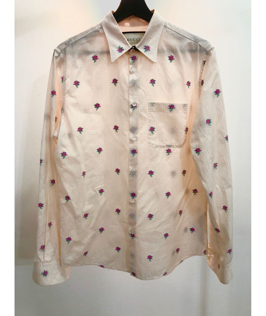GUCCI Розовая хлопковая кэжуал рубашка, фото 5