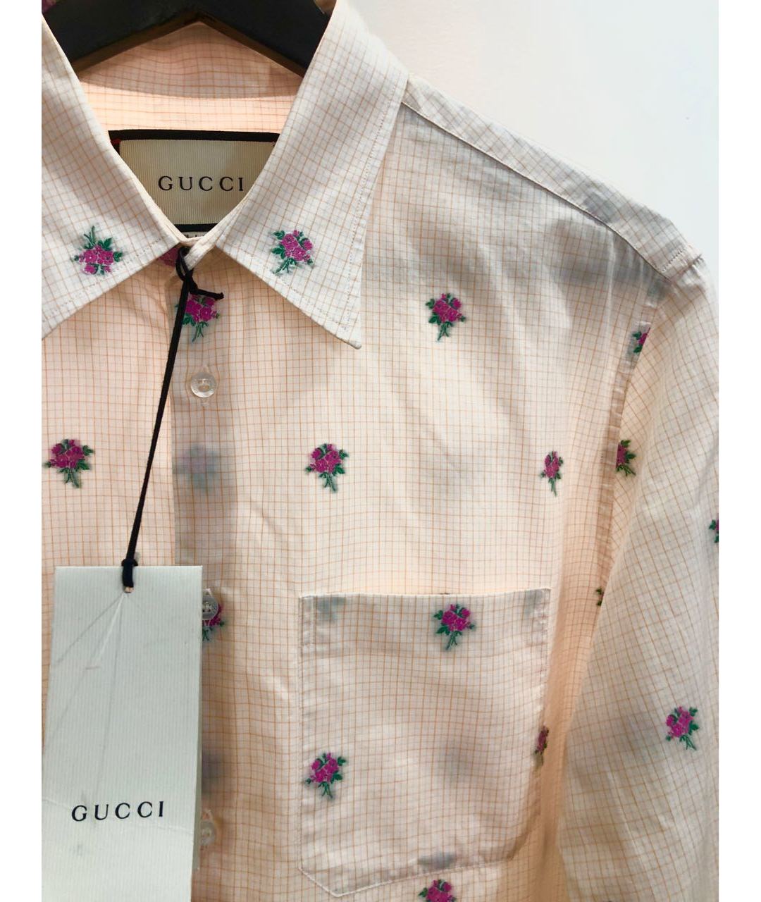 GUCCI Розовая хлопковая кэжуал рубашка, фото 3