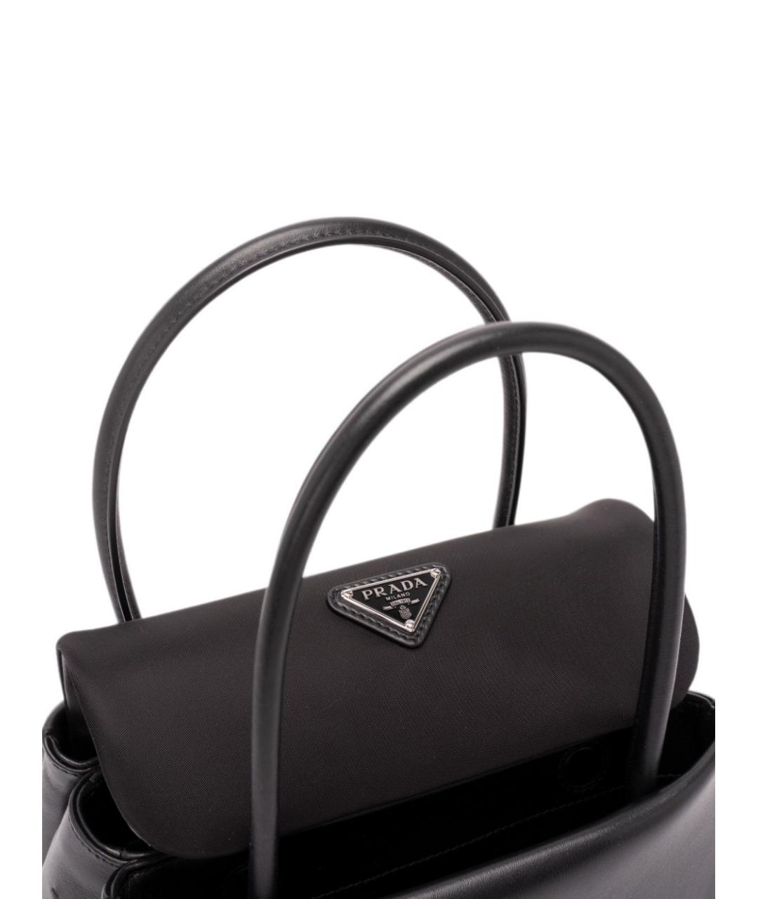 PRADA Черная кожаная сумка тоут, фото 5