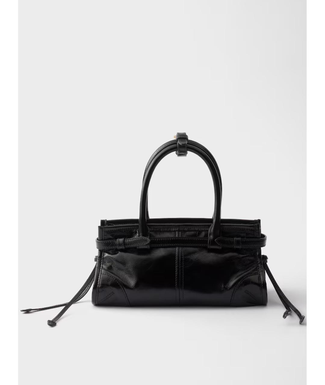 PRADA Черная кожаная сумка тоут, фото 3