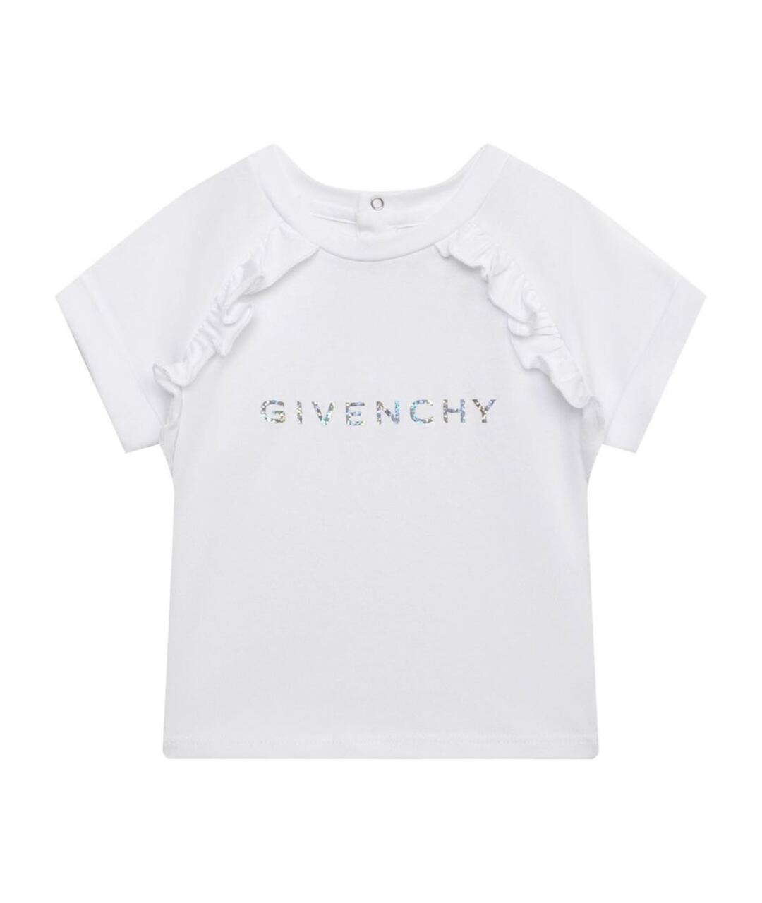 GIVENCHY KIDS Белый хлопковый футболка / топ, фото 1