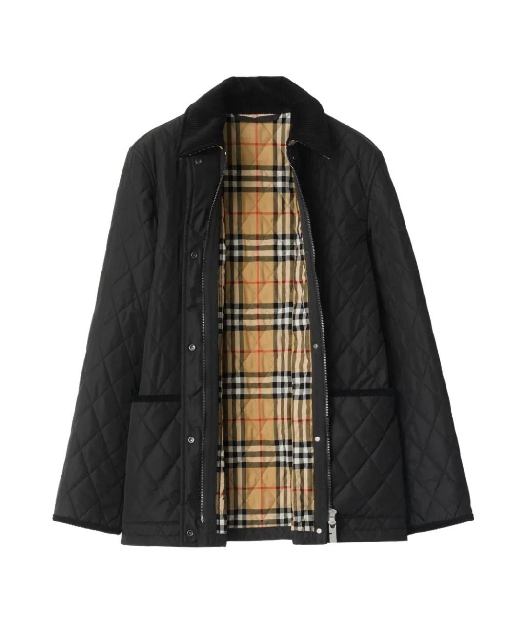 BURBERRY Черная полиамидовая куртка, фото 3