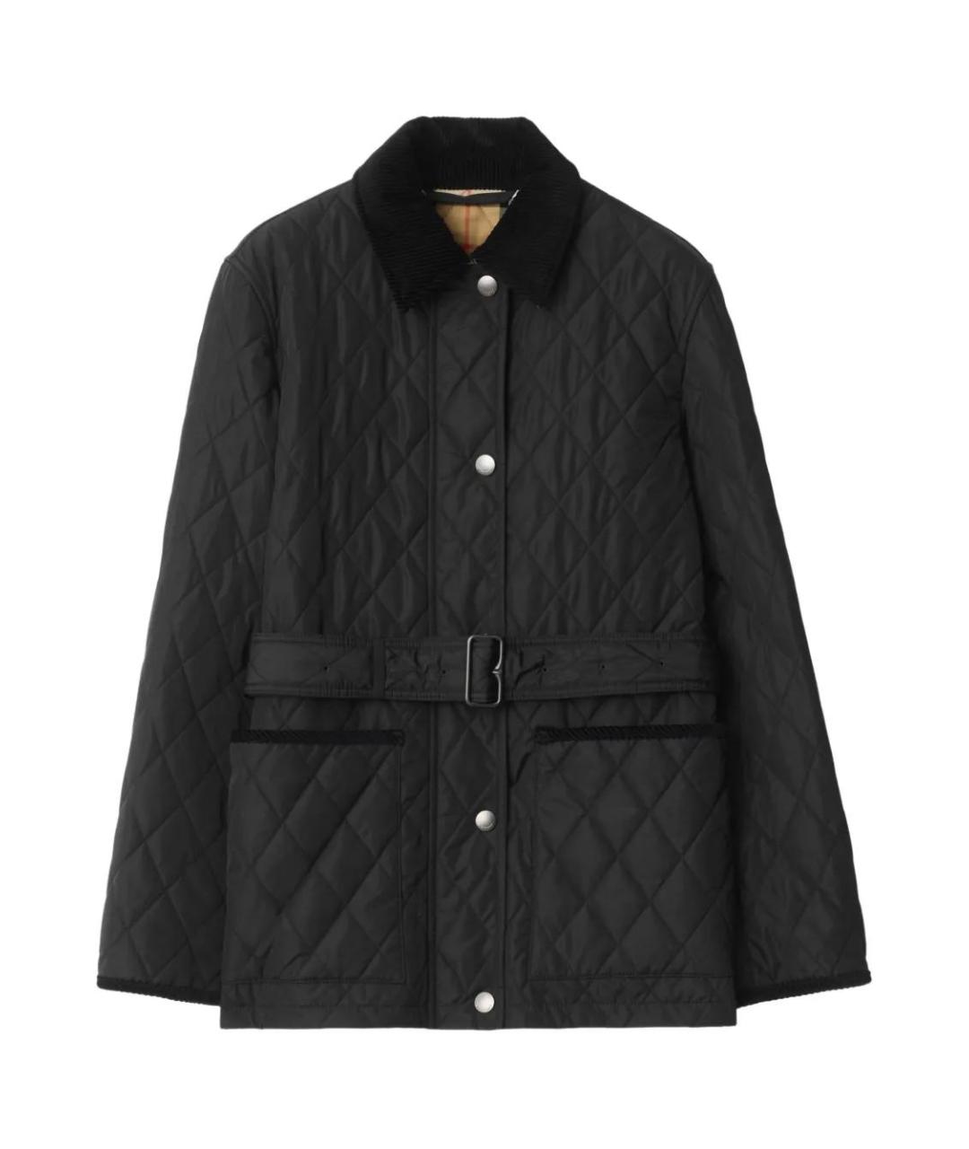 BURBERRY Черная полиамидовая куртка, фото 1