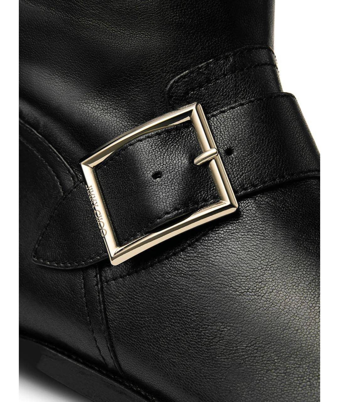 JIMMY CHOO Черные кожаные полусапоги, фото 3