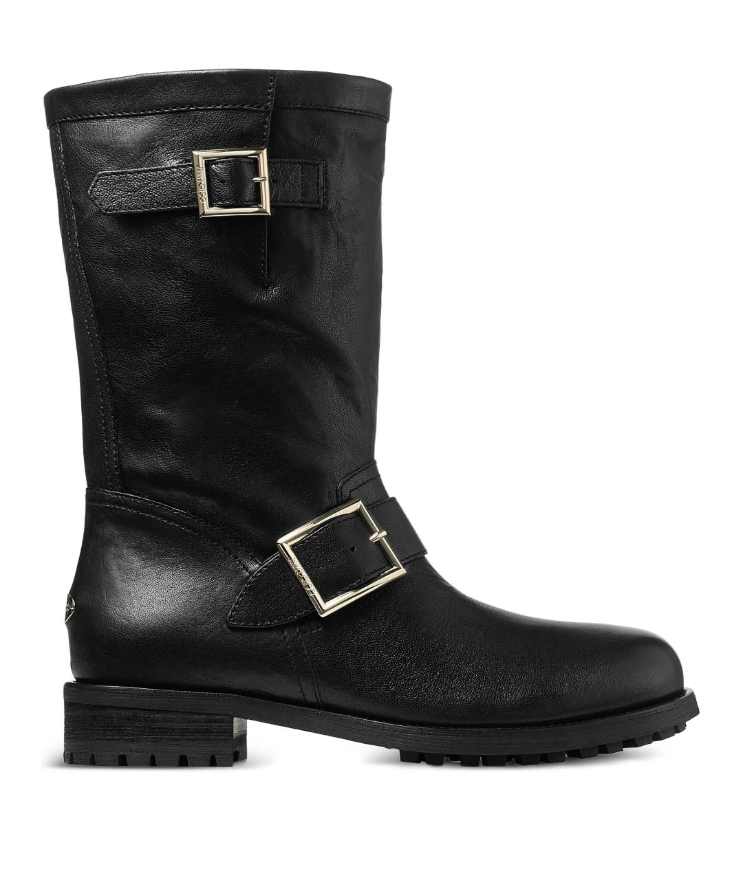 JIMMY CHOO Черные кожаные полусапоги, фото 1