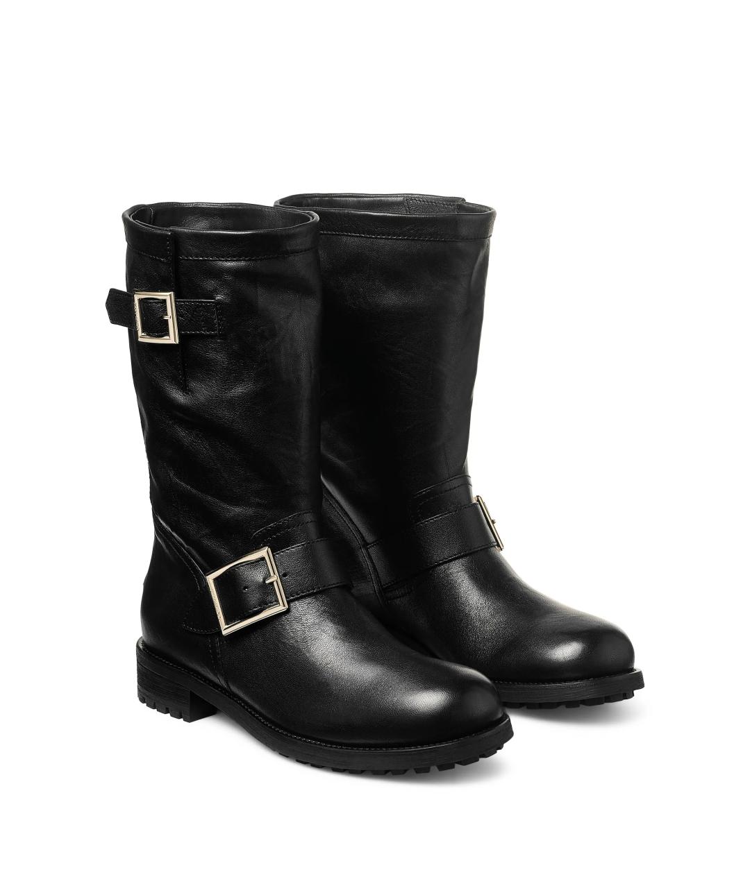 JIMMY CHOO Черные кожаные полусапоги, фото 2