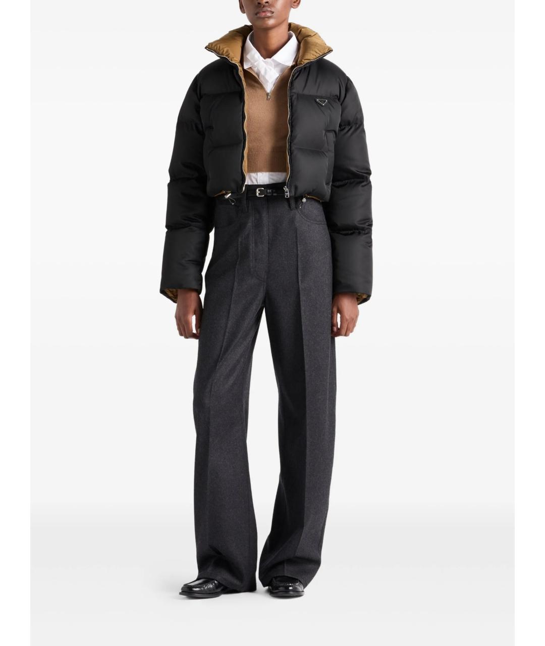 PRADA Черная полиамидовая куртка, фото 2