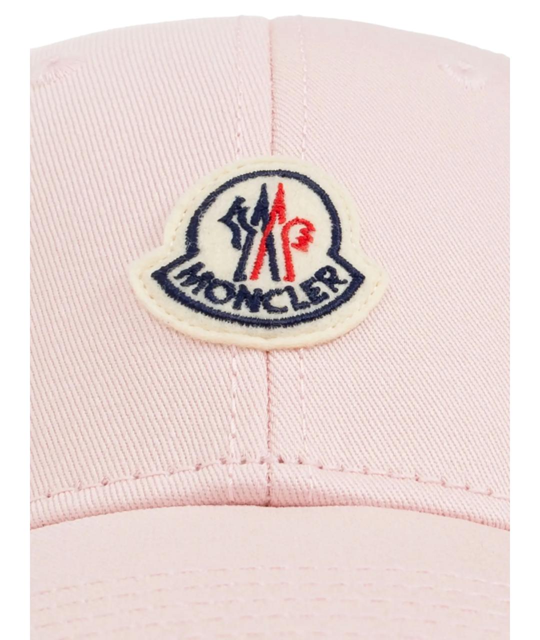 MONCLER Розовая хлопковая шапка, фото 3