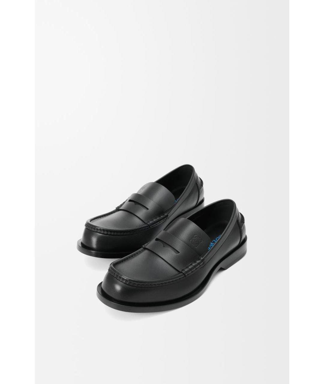 LOEWE Черные кожаные лоферы, фото 2