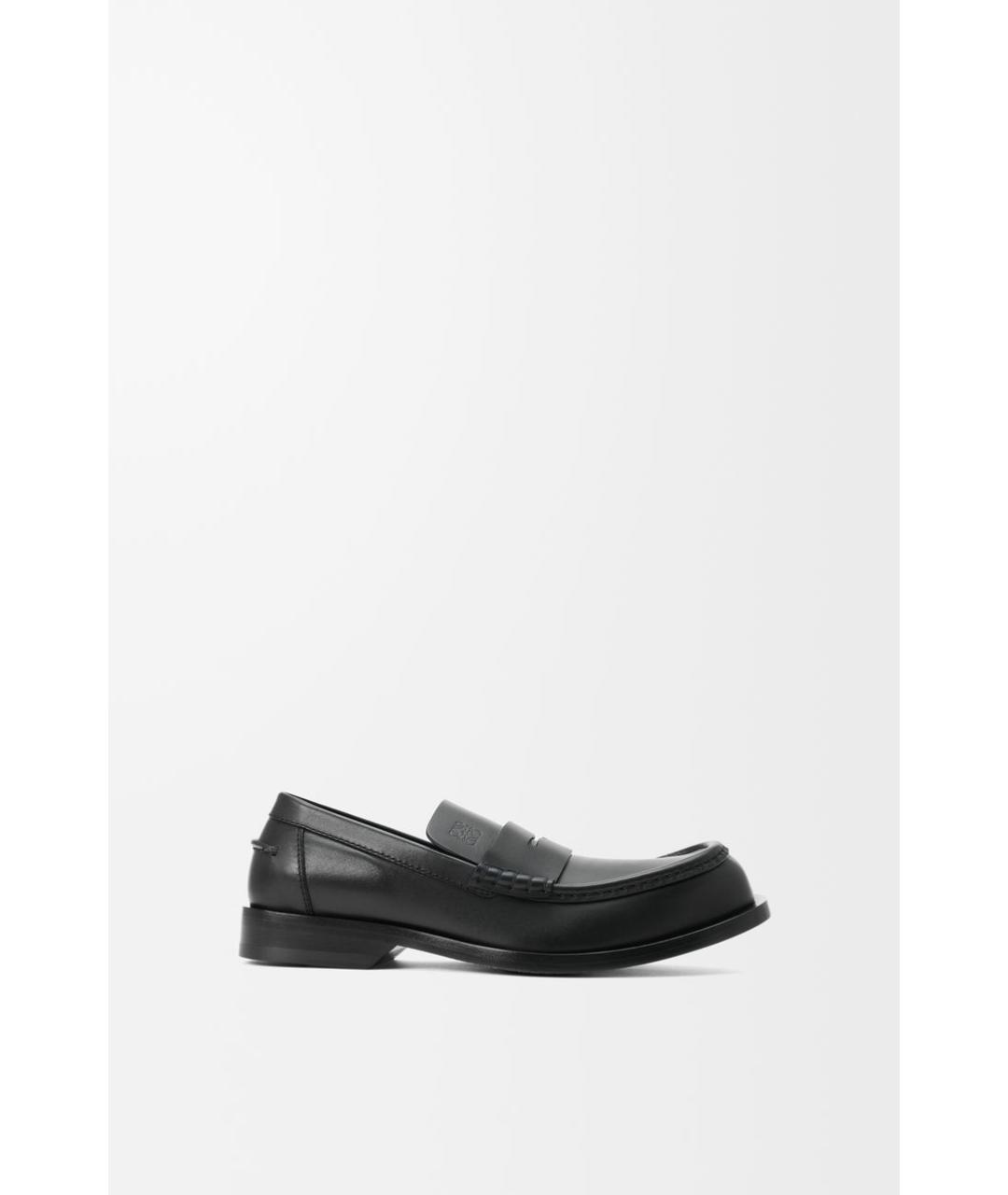 LOEWE Черные кожаные лоферы, фото 4
