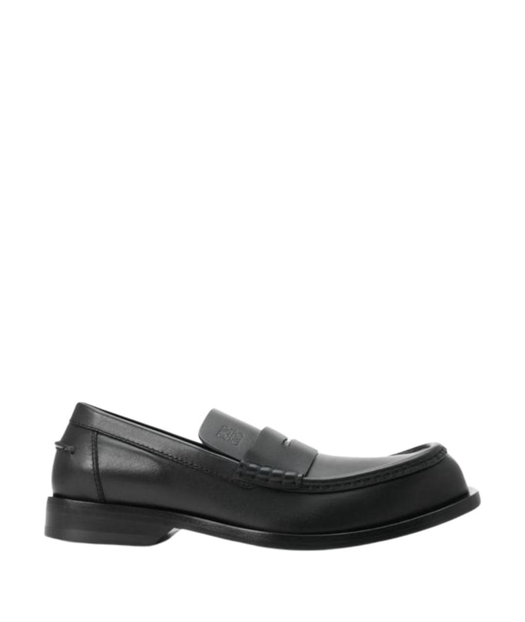 LOEWE Черные кожаные лоферы, фото 1
