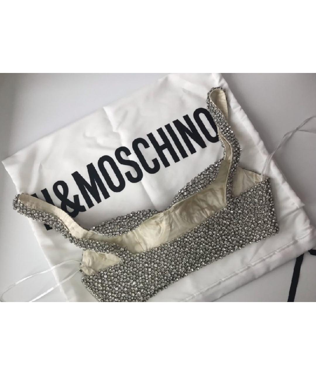 MOSCHINO Серебряная майка, фото 4