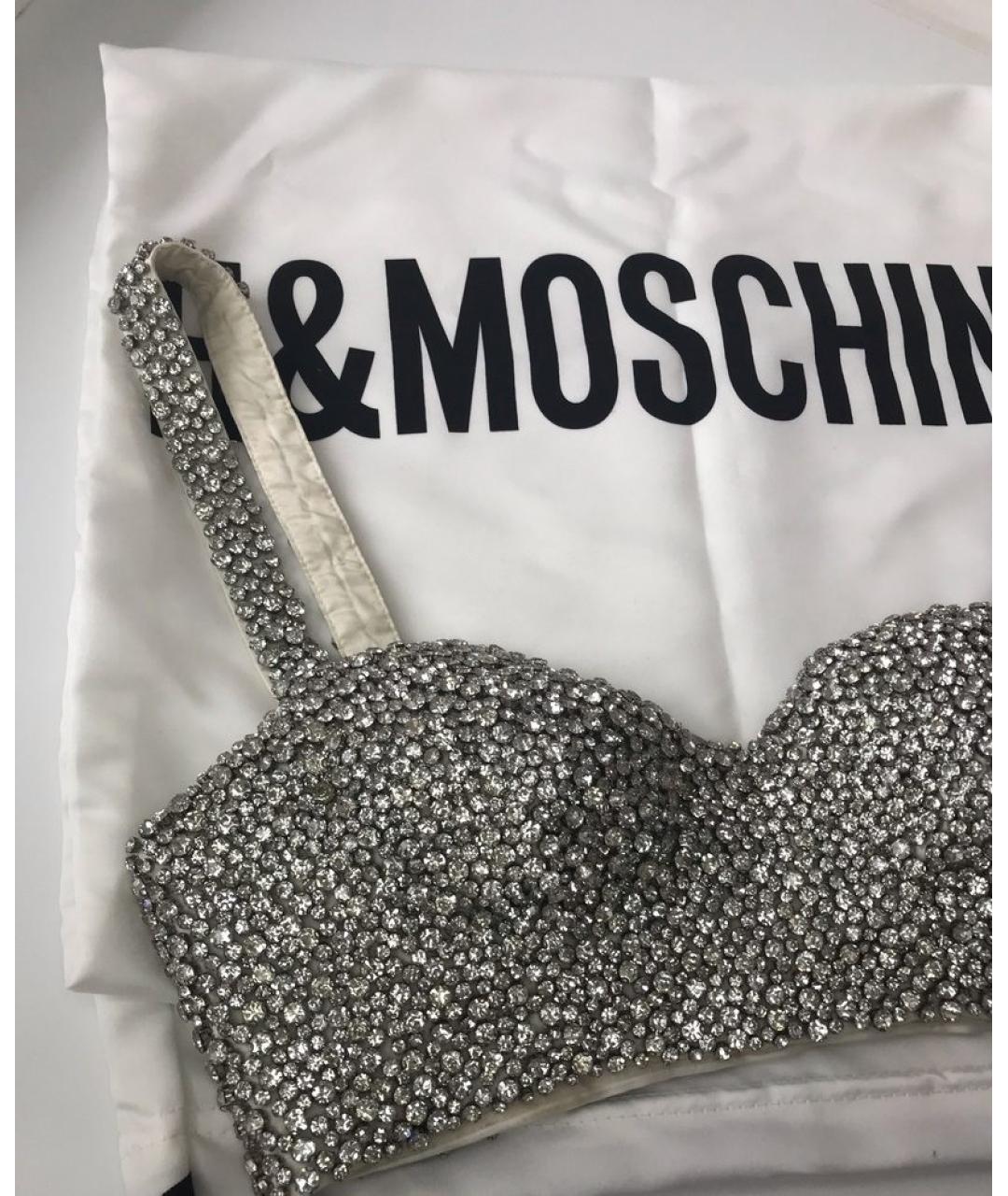 MOSCHINO Серебряная майка, фото 6