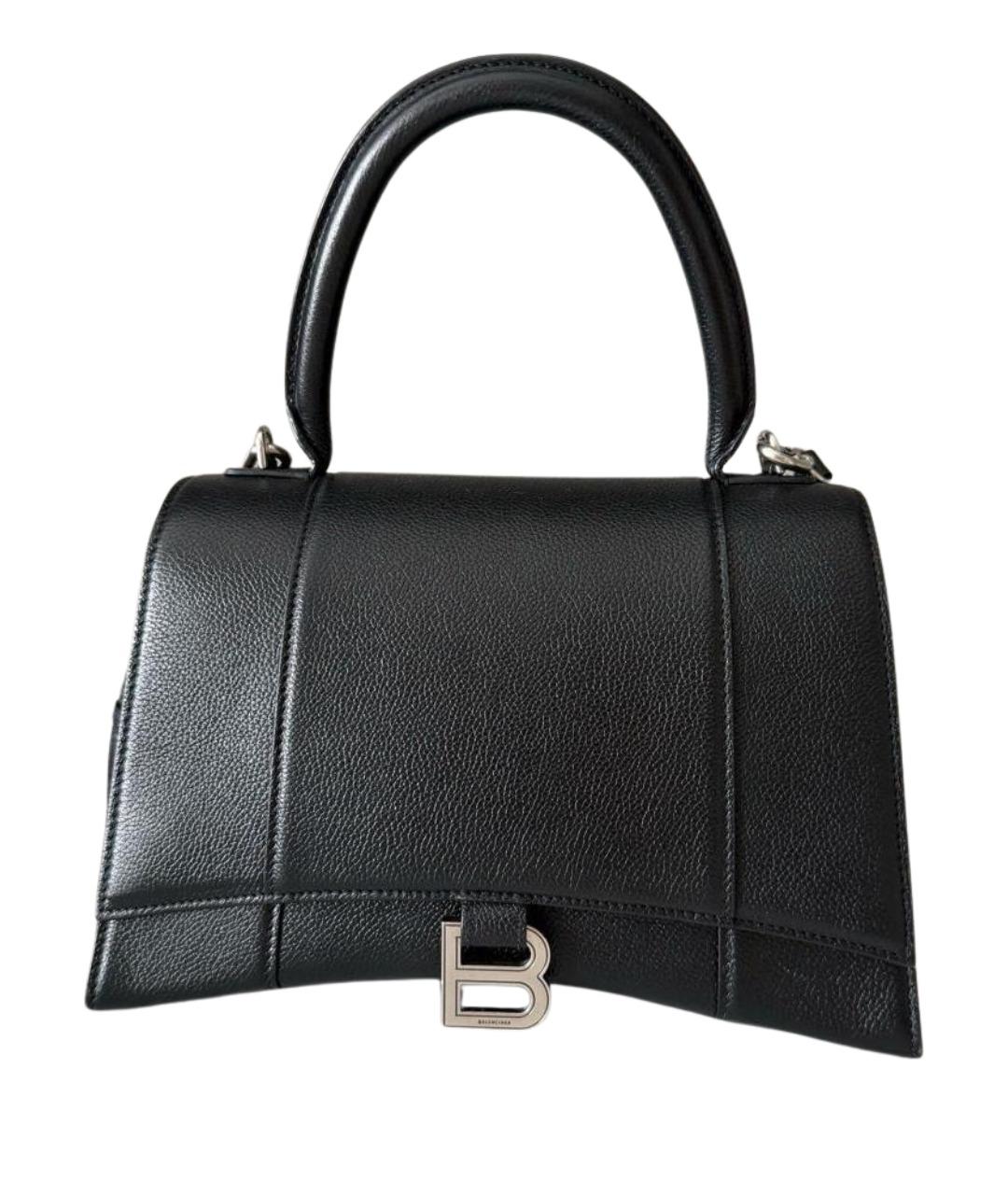 BALENCIAGA Черная кожаная сумка с короткими ручками, фото 1