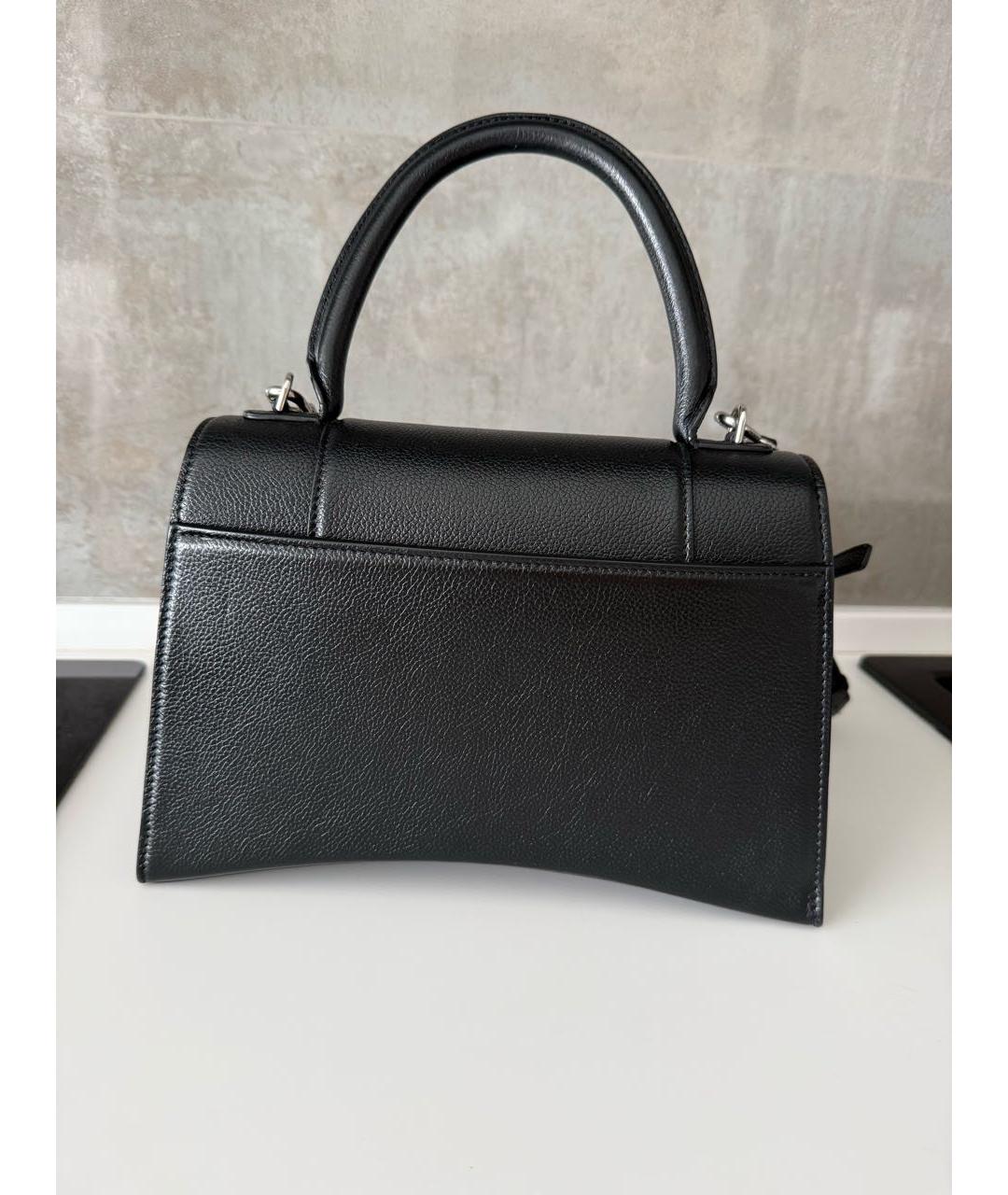 BALENCIAGA Черная кожаная сумка с короткими ручками, фото 2