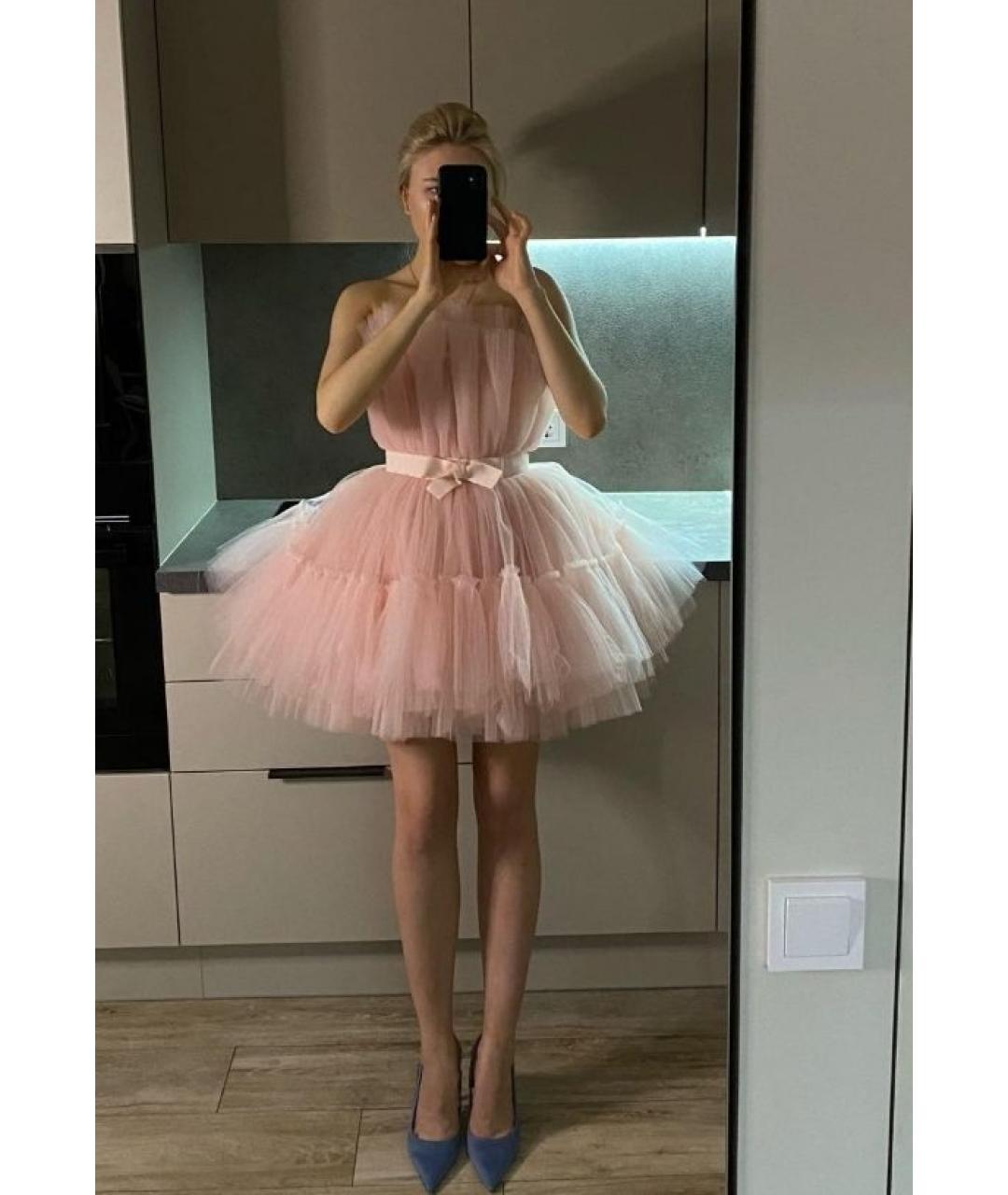 GIAMBATTISTA VALLI Розовое коктейльное платье, фото 3