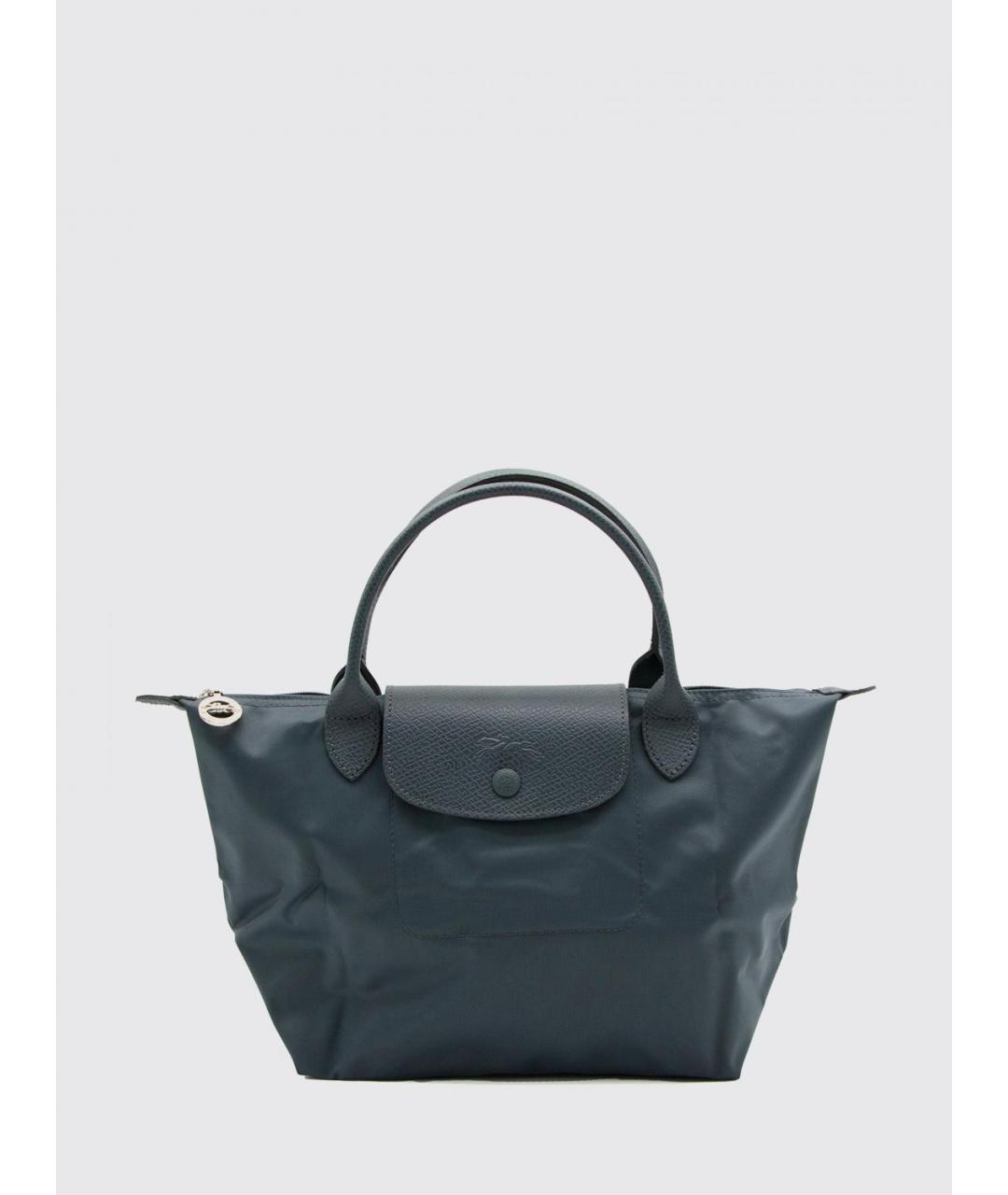 LONGCHAMP Антрацитовая сумка с короткими ручками, фото 4