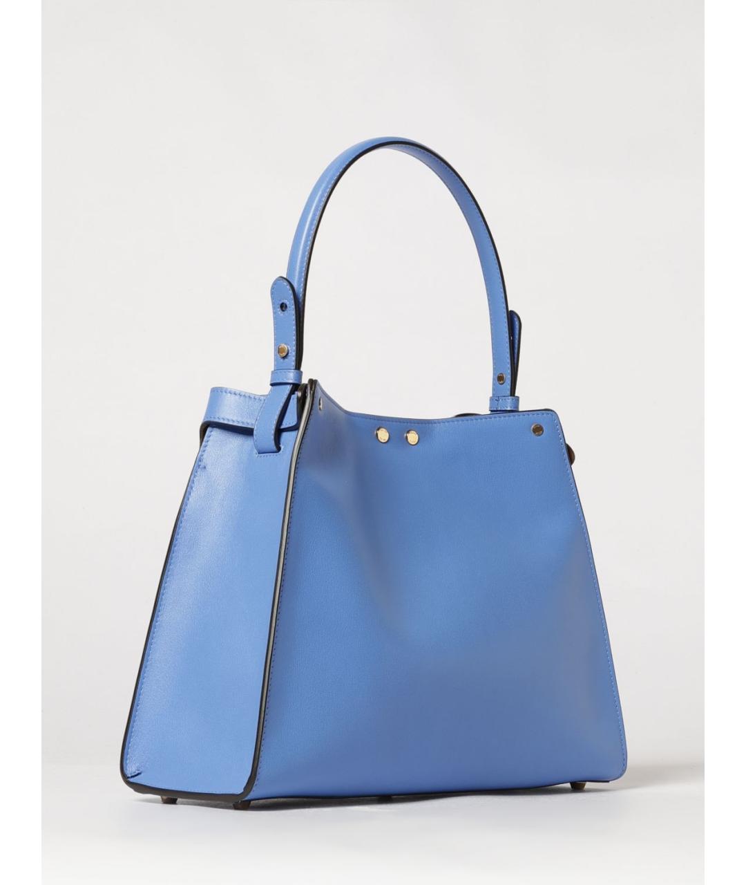 FENDI Голубая кожаная сумка тоут, фото 3