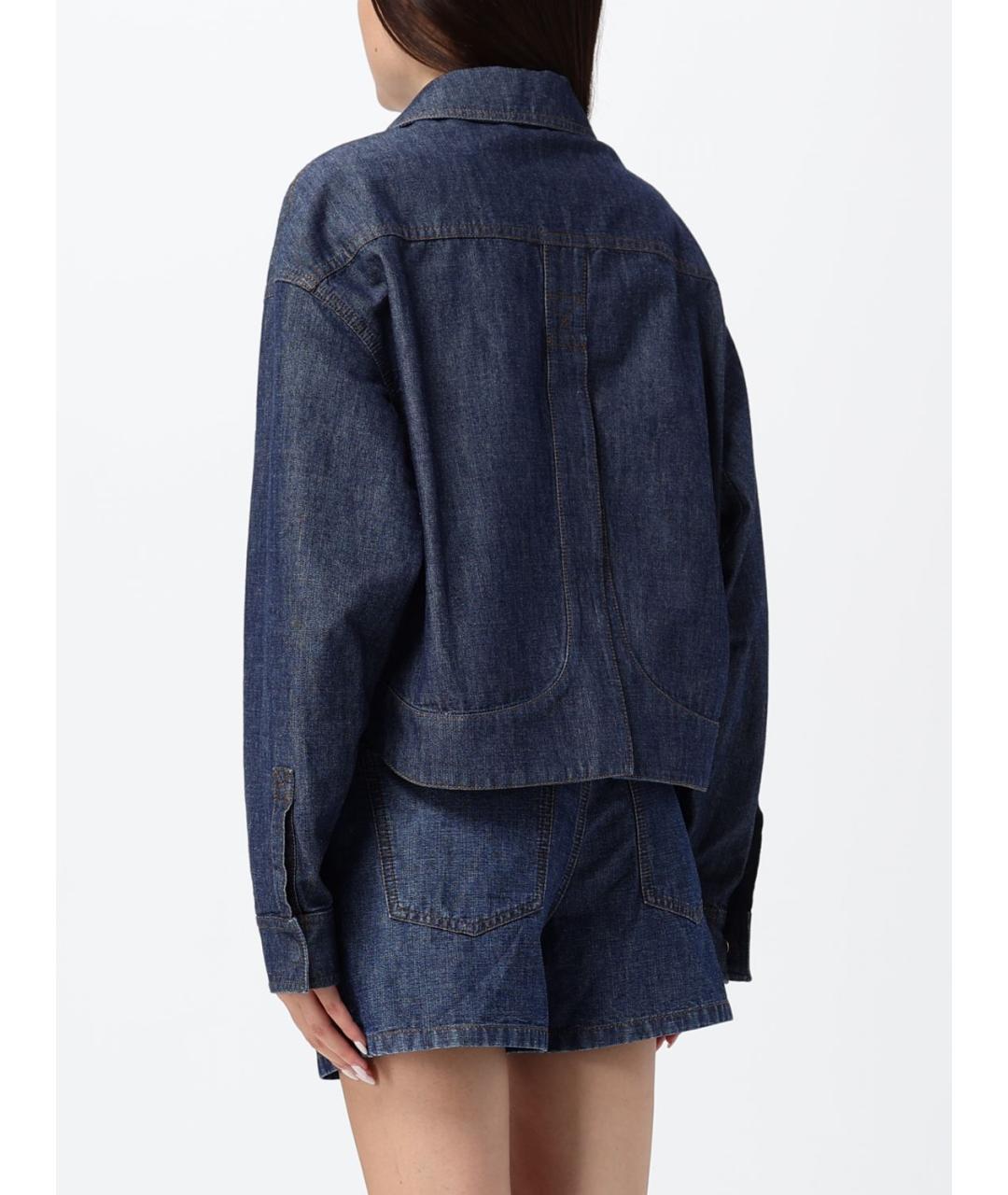 FENDI Синяя хлопковая куртка, фото 3