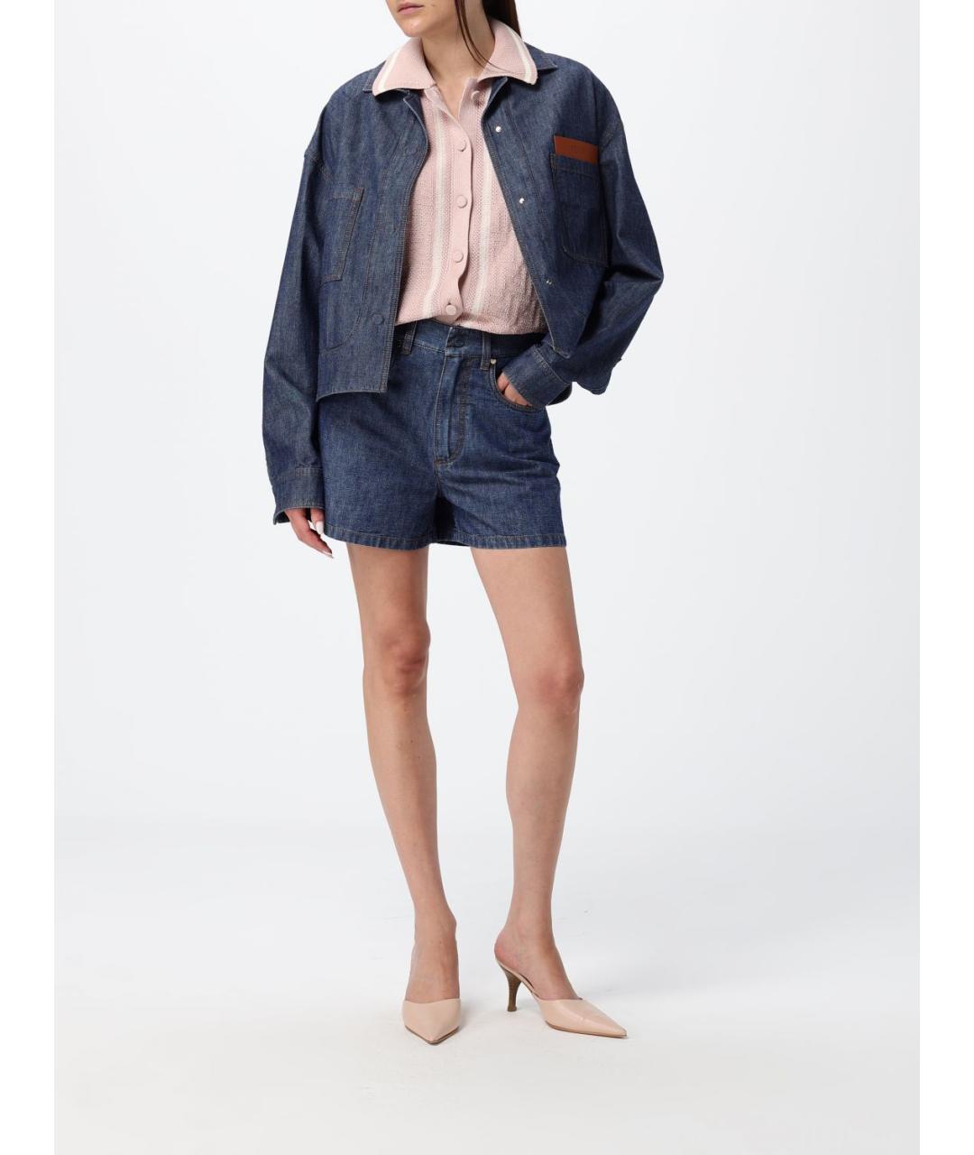 FENDI Синяя хлопковая куртка, фото 2