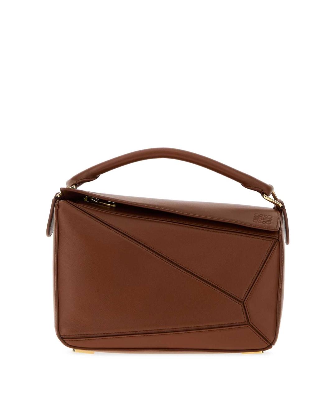 LOEWE Коричневая кожаная сумка через плечо, фото 1