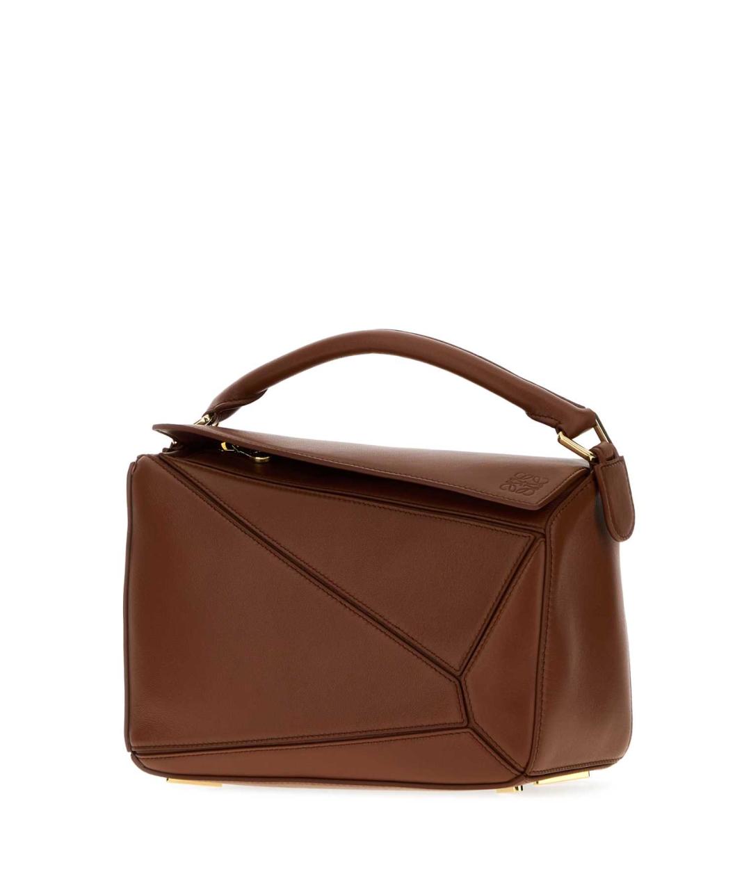 LOEWE Коричневая кожаная сумка через плечо, фото 2
