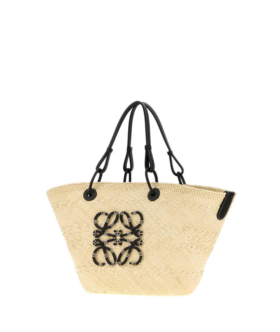 LOEWE Бежевая рафия сумка тоут, фото 2