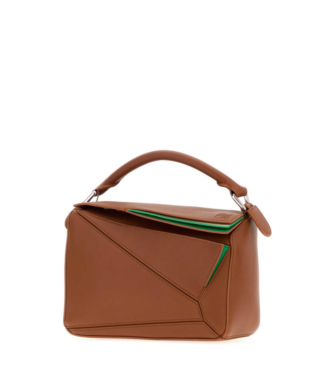 LOEWE Коричневая кожаная сумка через плечо, фото 2