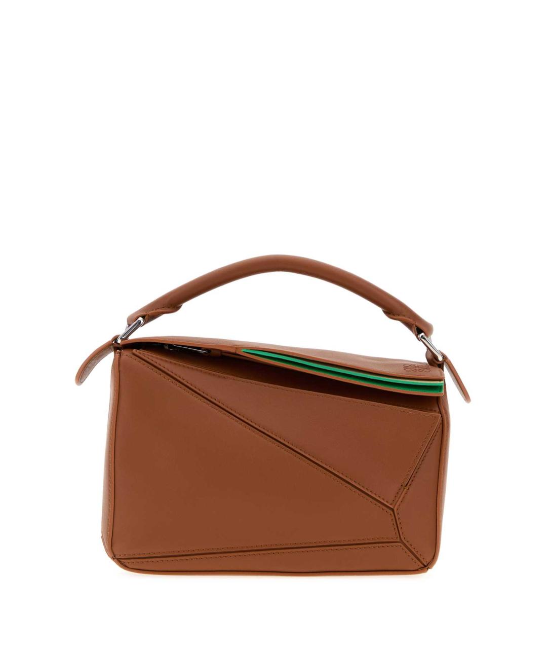 LOEWE Коричневая кожаная сумка через плечо, фото 1