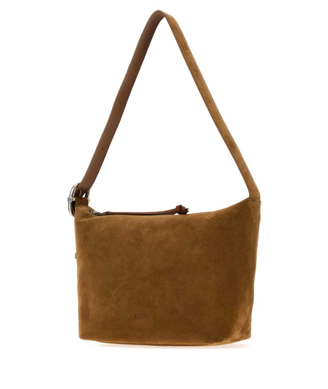 LOEWE Коричневая замшевая сумка на плечо, фото 2