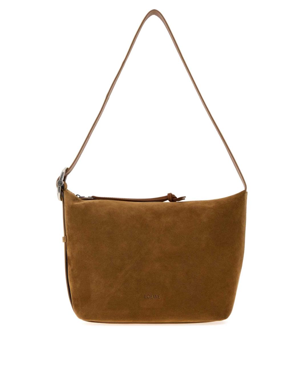 LOEWE Коричневая замшевая сумка на плечо, фото 1