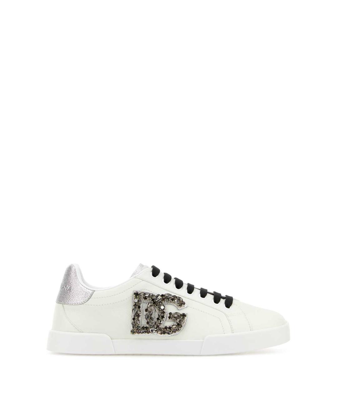 DOLCE&GABBANA Белые кожаные кеды, фото 1