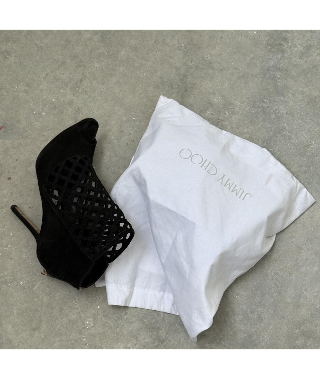 JIMMY CHOO Черные замшевые ботильоны, фото 9