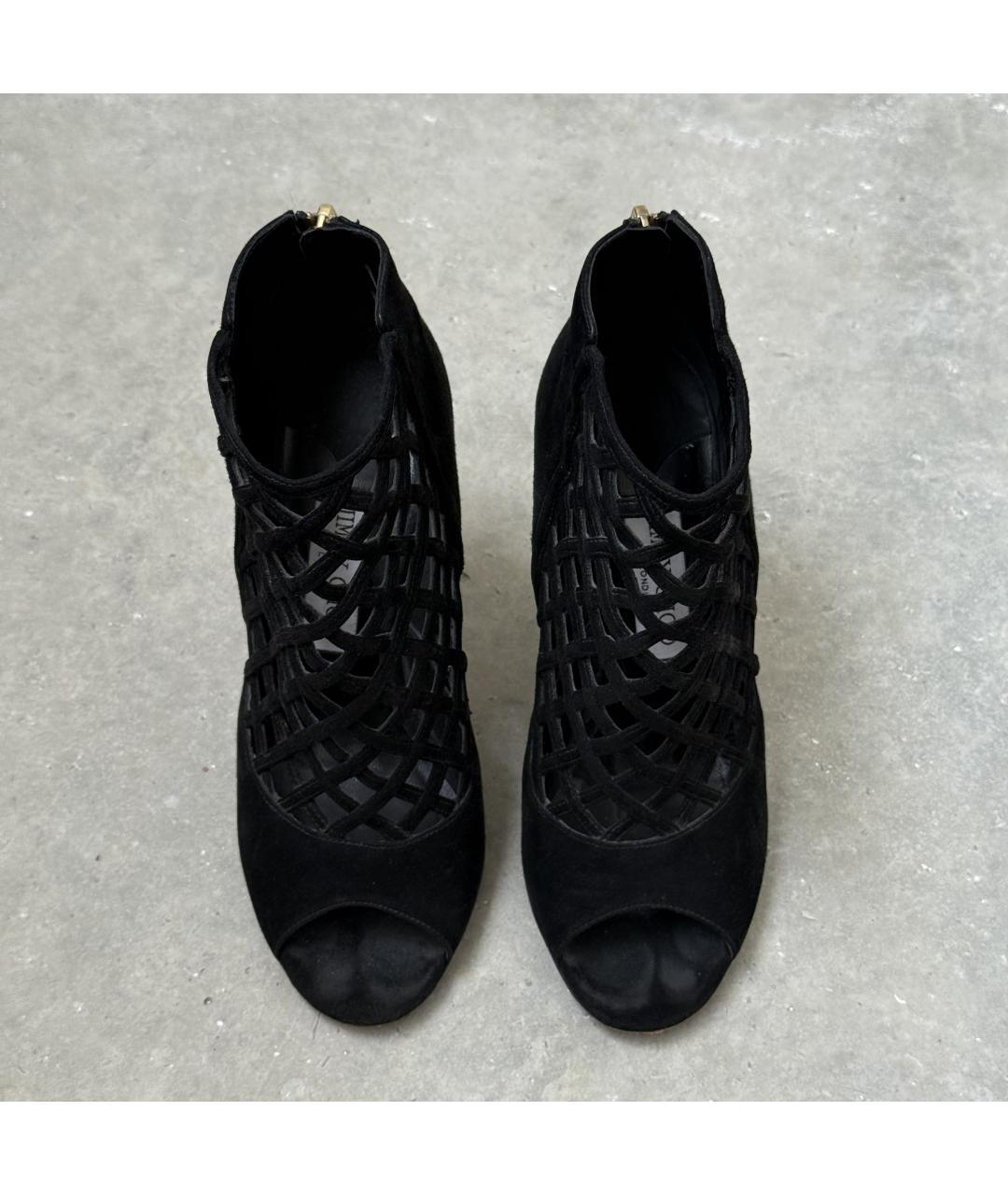 JIMMY CHOO Черные замшевые ботильоны, фото 5
