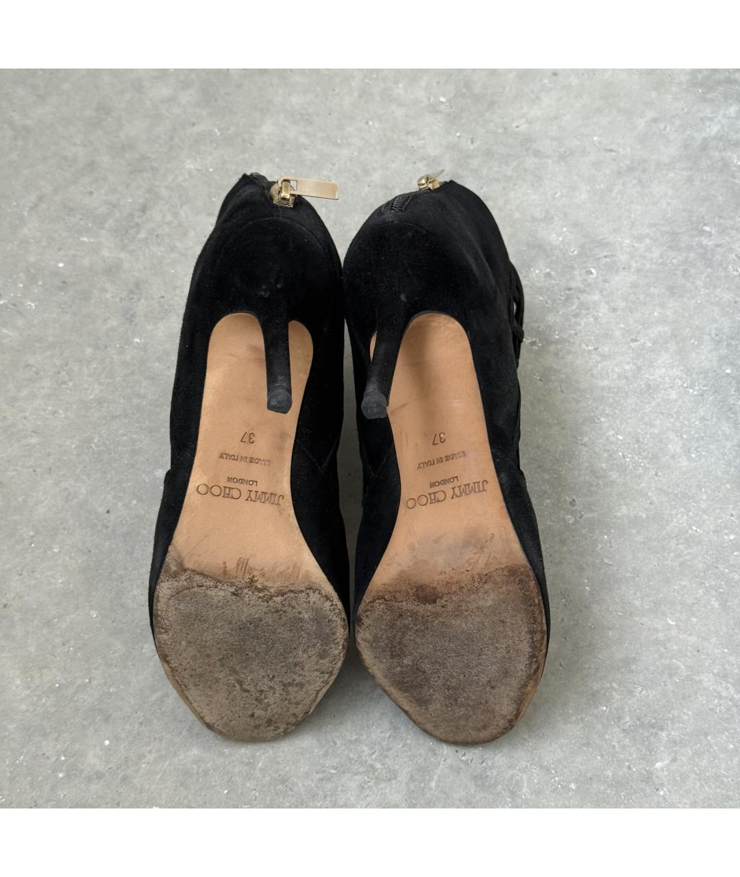 JIMMY CHOO Черные замшевые ботильоны, фото 8
