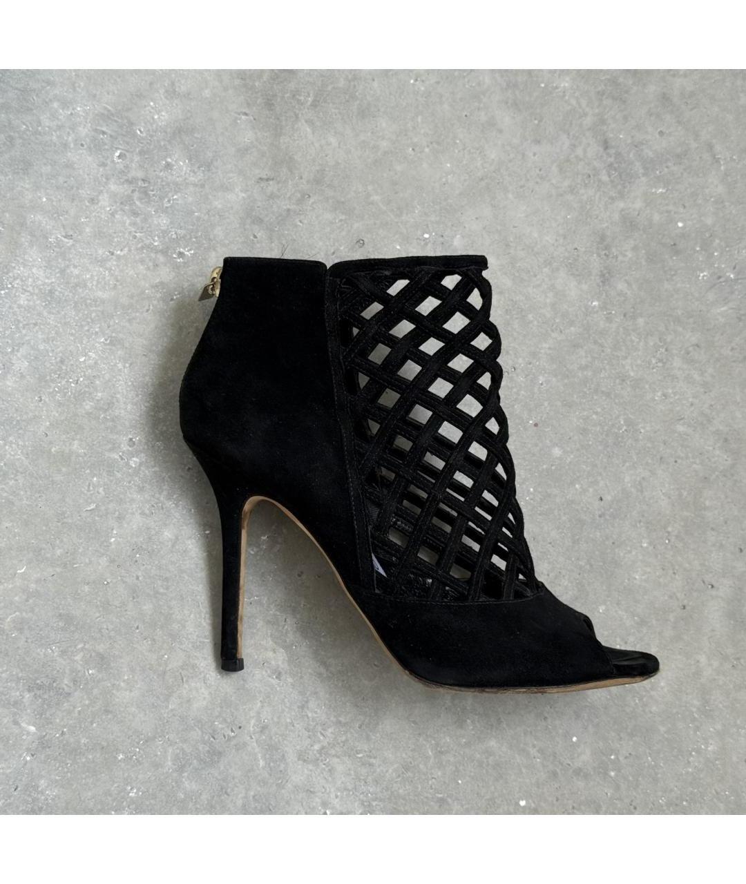 JIMMY CHOO Черные замшевые ботильоны, фото 1