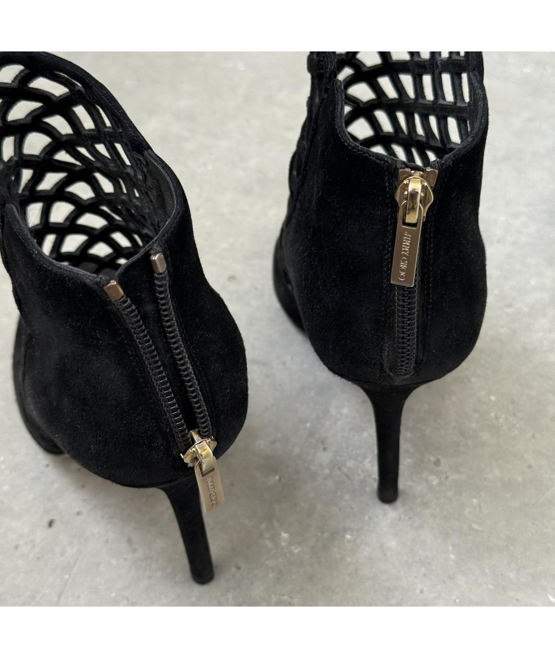 JIMMY CHOO Черные замшевые ботильоны, фото 7