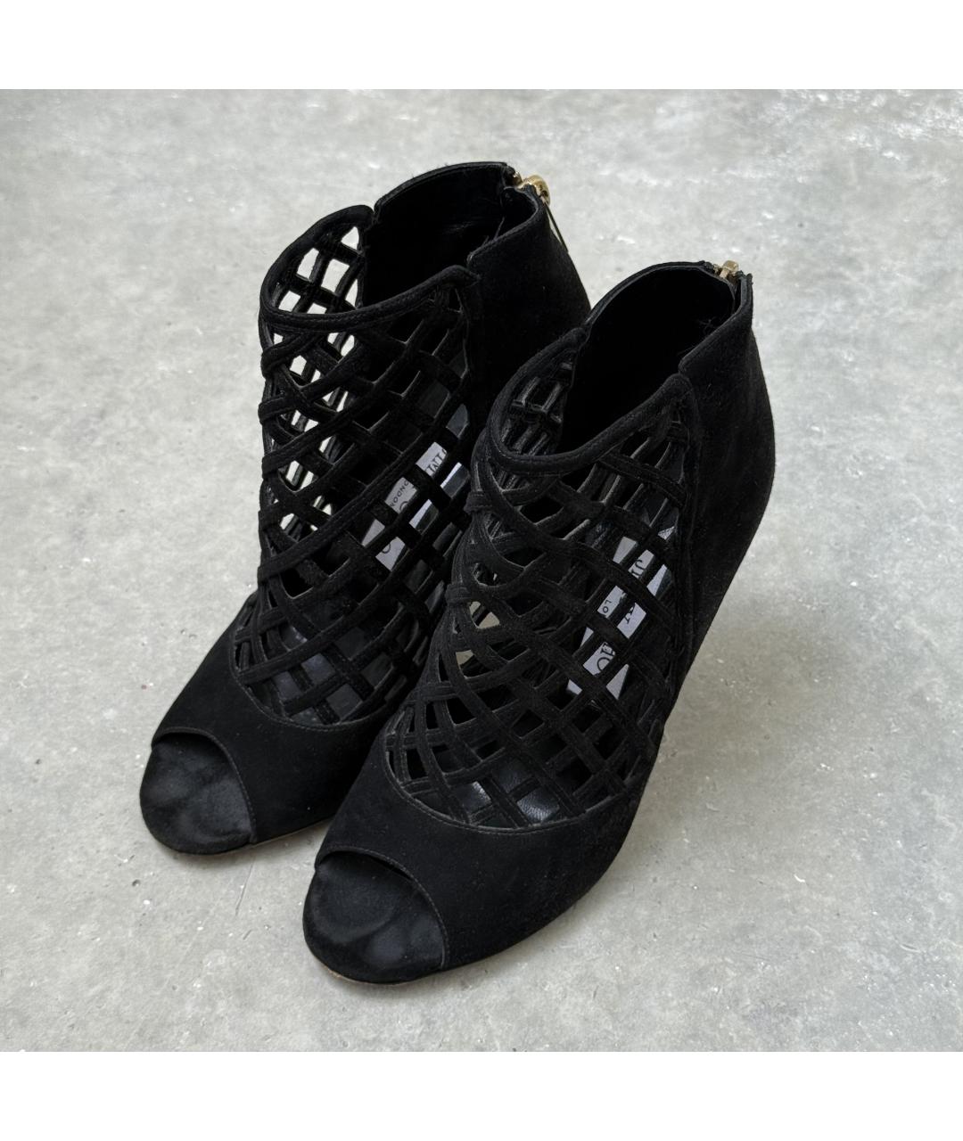 JIMMY CHOO Черные замшевые ботильоны, фото 2