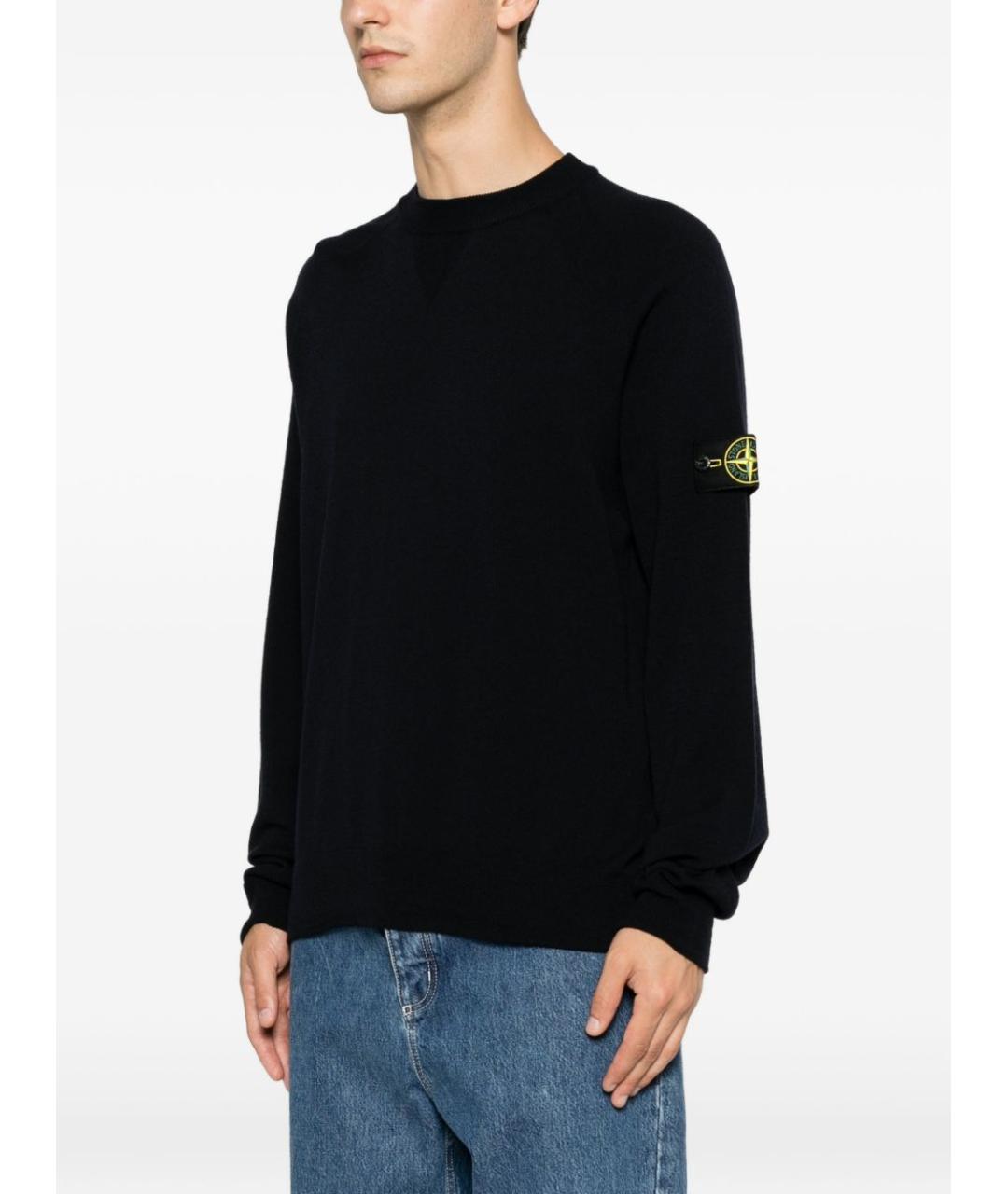 STONE ISLAND Синий шерстяной джемпер / свитер, фото 6