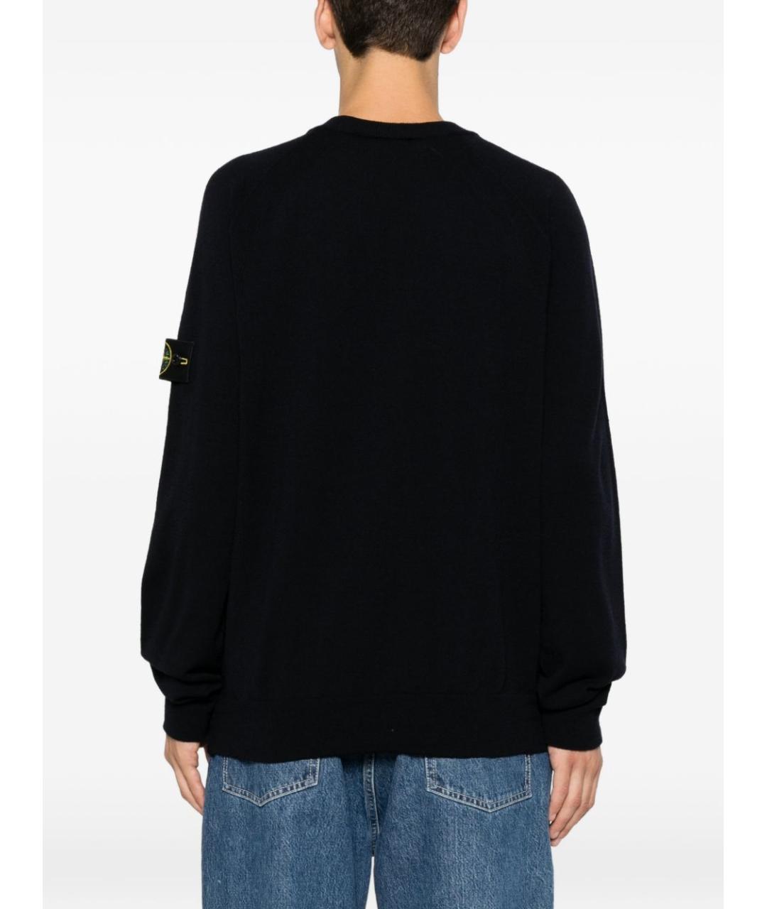 STONE ISLAND Синий шерстяной джемпер / свитер, фото 3