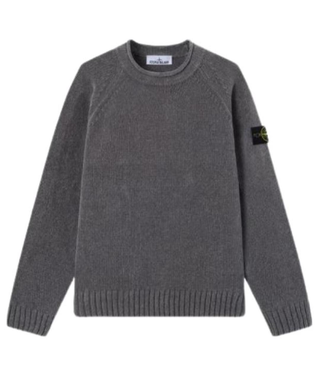 STONE ISLAND Серый шерстяной джемпер / свитер, фото 1